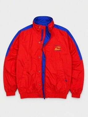 Vintage Team Menard IndyCar Racing Windbreaker Jacket Sierra Sport Red Blue M